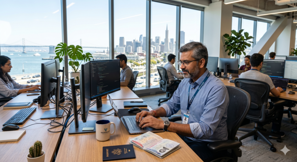 ingeniero de software indio trabajando en silicon valley