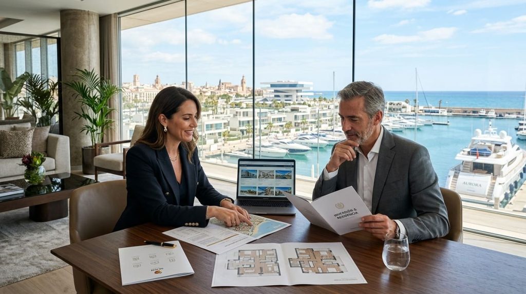 Abogado asesorando a un cliente para obtener un visado de residencia para inversores en España